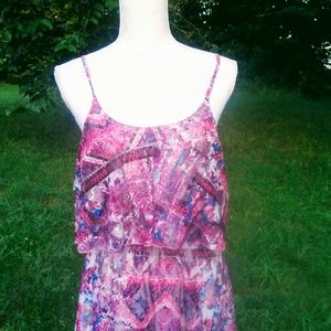 Aztec-floral print mini dress sz Large